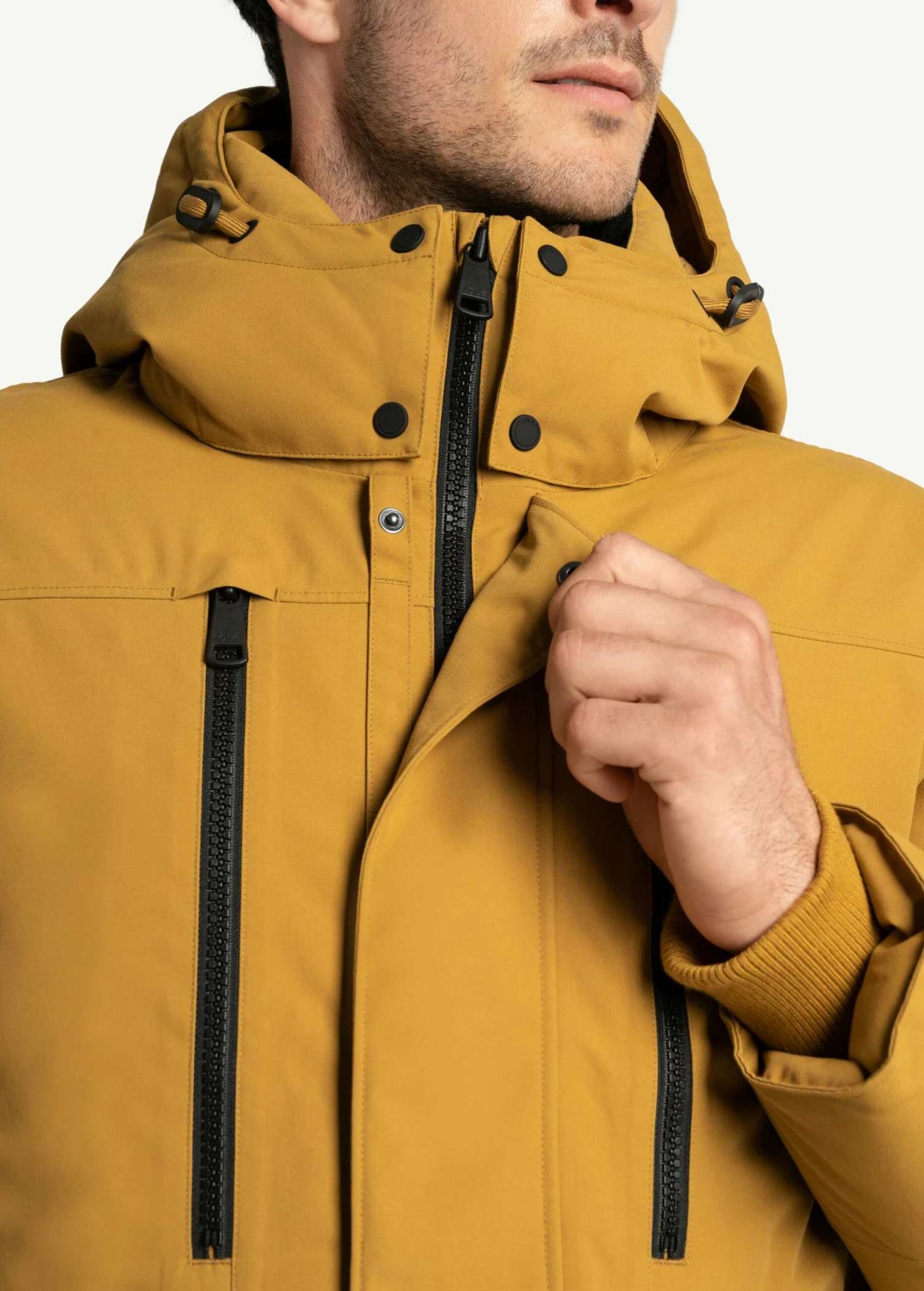 LOLE Urban Canvas Parka Jacket - Cumin 4 LOLE Urban Canvas Parka Jacket - Cumin - Image 2