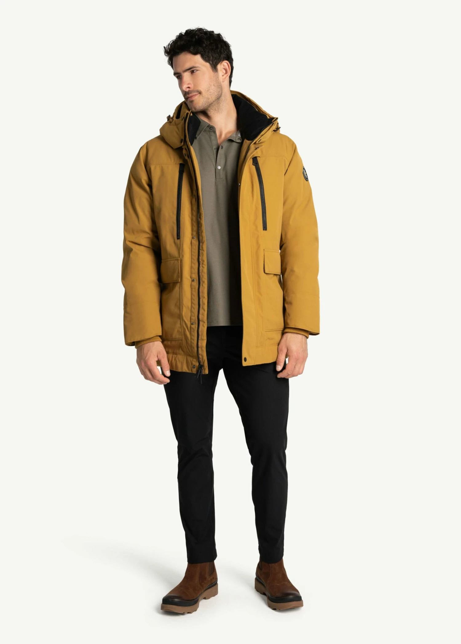 LOLE Urban Canvas Parka Jacket - Cumin 7 LOLE Urban Canvas Parka Jacket - Cumin - Image 5