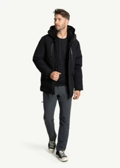 LOLE Urban Canvas Parka Jacket - Black -Outlet LOLE Store LUM0086 N415 4 1900x