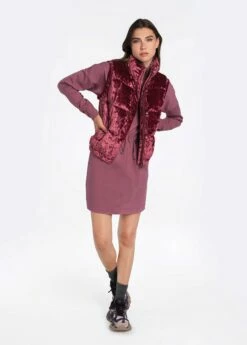 LOLE Rose Synth Down Vest - Plum -Outlet LOLE Store LUW0853 P708 2 1900x