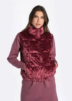 LOLE Rose Synth Down Vest - Plum -Outlet LOLE Store LUW0853 P708 4 1900x