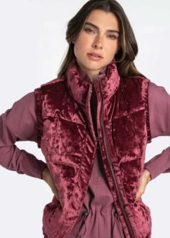 LOLE Rose Synth Down Vest - Plum -Outlet LOLE Store LUW0853 P708 5 1900x