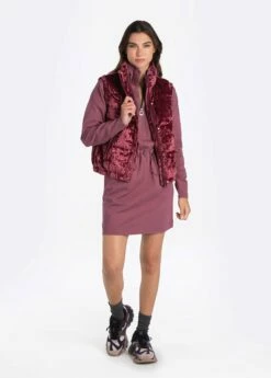 LOLE Rose Synth Down Vest - Plum -Outlet LOLE Store LUW0853 P708 6 1900x