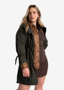 LOLE Piper Oversized Rain Jacket - Olive -Outlet LOLE Store LUW0870 BB03 7 1900x
