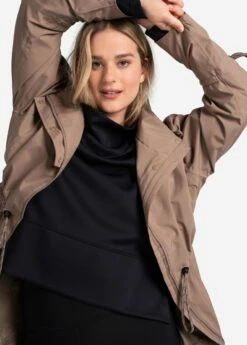 LOLE Piper Oversized Rain Jacket - Fossil -Outlet LOLE Store LUW0870 C213 6 1900x