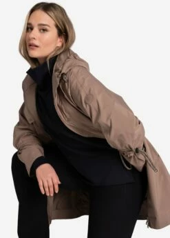 LOLE Piper Oversized Rain Jacket - Fossil -Outlet LOLE Store LUW0870 C213 7 1900x