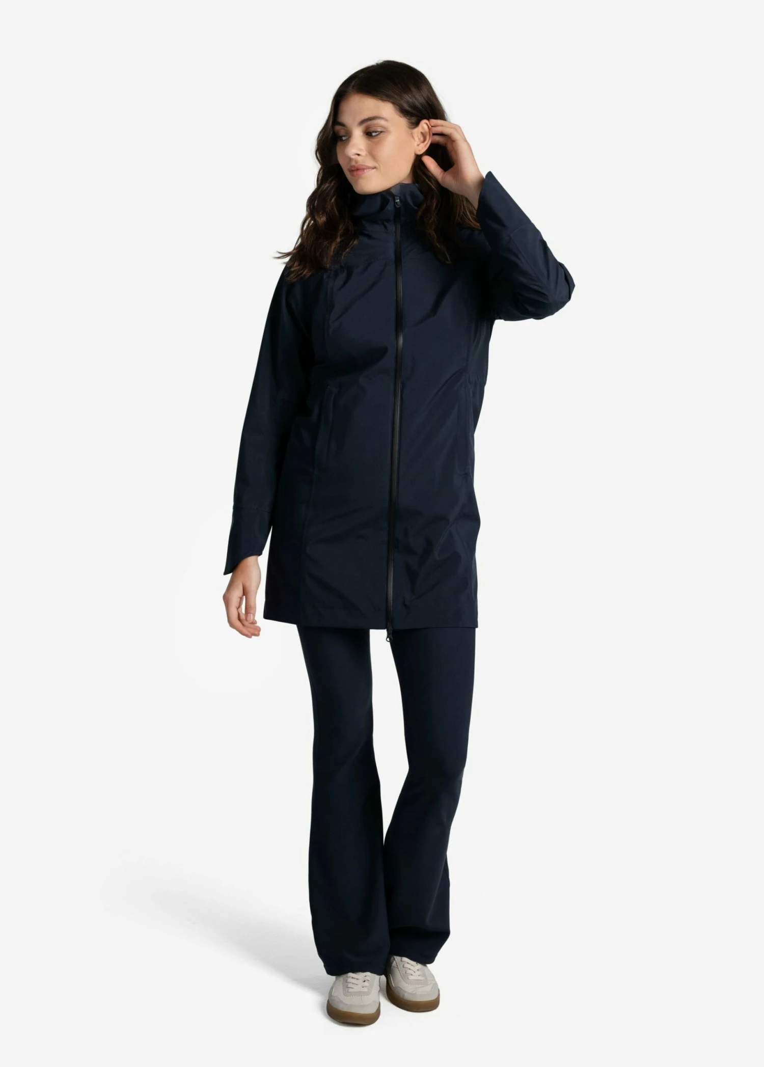 LOLE Element Long Rain Jacket - Outerspace 6 LOLE Element Long Rain Jacket - Outerspace - Image 4