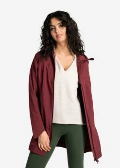 LOLE Element Long Rain Jacket - Port 9 LOLE Element Long Rain Jacket - Port -Outlet LOLE Store LUW0871 R422 2 1900x