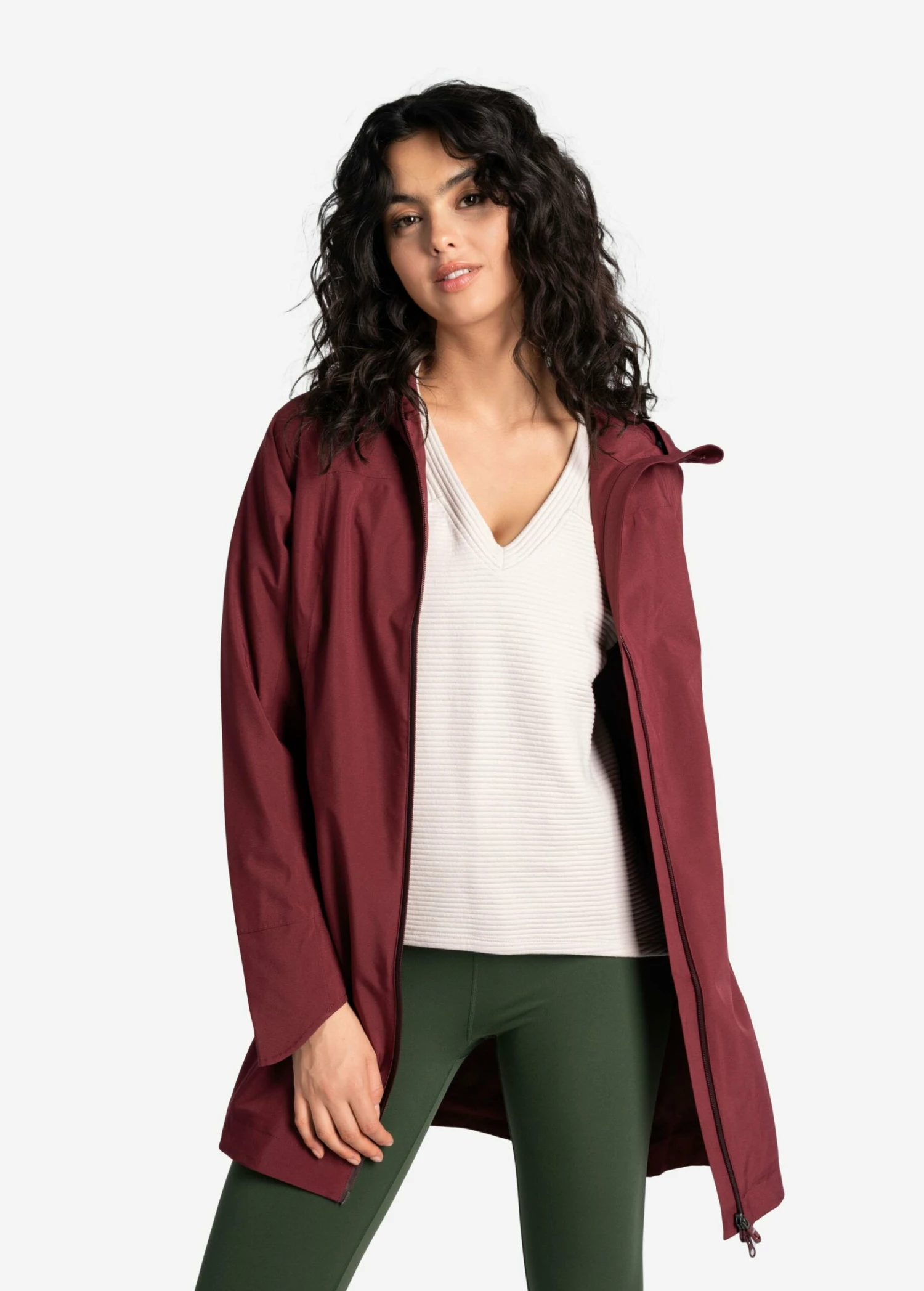 LOLE Element Long Rain Jacket - Port 4 LOLE Element Long Rain Jacket - Port - Image 2