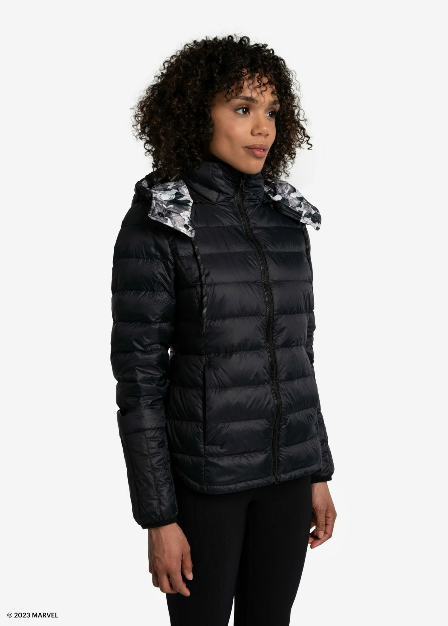LOLE Emeline Down Jacket - Marvel Black With Camo 5 LOLE Emeline Down Jacket - Marvel Black With Camo - Image 3