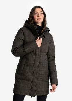 LOLE Performance Plaid Winter Jacket - Java -Outlet LOLE Store LUW0892 C221 8 1900x
