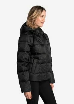 LOLE Puffy Shimmer Tech Winter Down Jacket - Black -Outlet LOLE Store LUW0894 N415 3 1900x