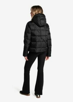 LOLE Puffy Shimmer Tech Winter Down Jacket - Black -Outlet LOLE Store LUW0894 N415 4 1900x