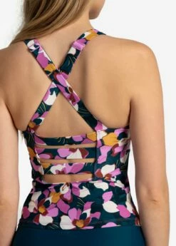 LOLE Playa Long Tankini Top - Rio Floral Crocus -Outlet LOLE Store LWW0604 K773 2 1900x