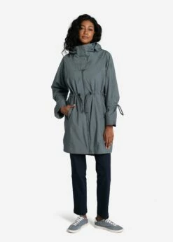 LOLE Piper Oversized Rain Jacket - Ash -Outlet LOLE Store SSL0086 G920 4 1900x